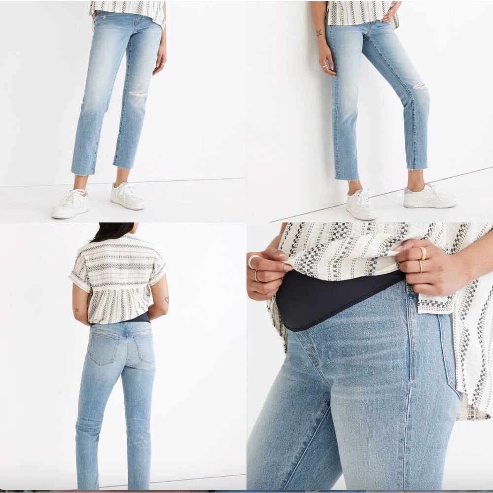 MADEWELL Maternity Over-the-Belly Perfect Vintage Jeans in Coney Wash 27